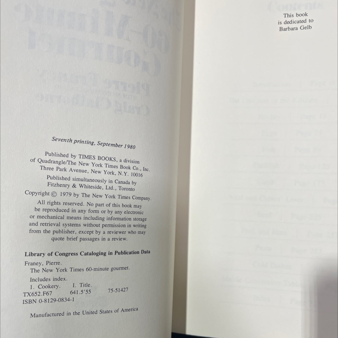 the new york times 60-minute gourmet book, by Pierre Franey, 1980 Hardcover image 3