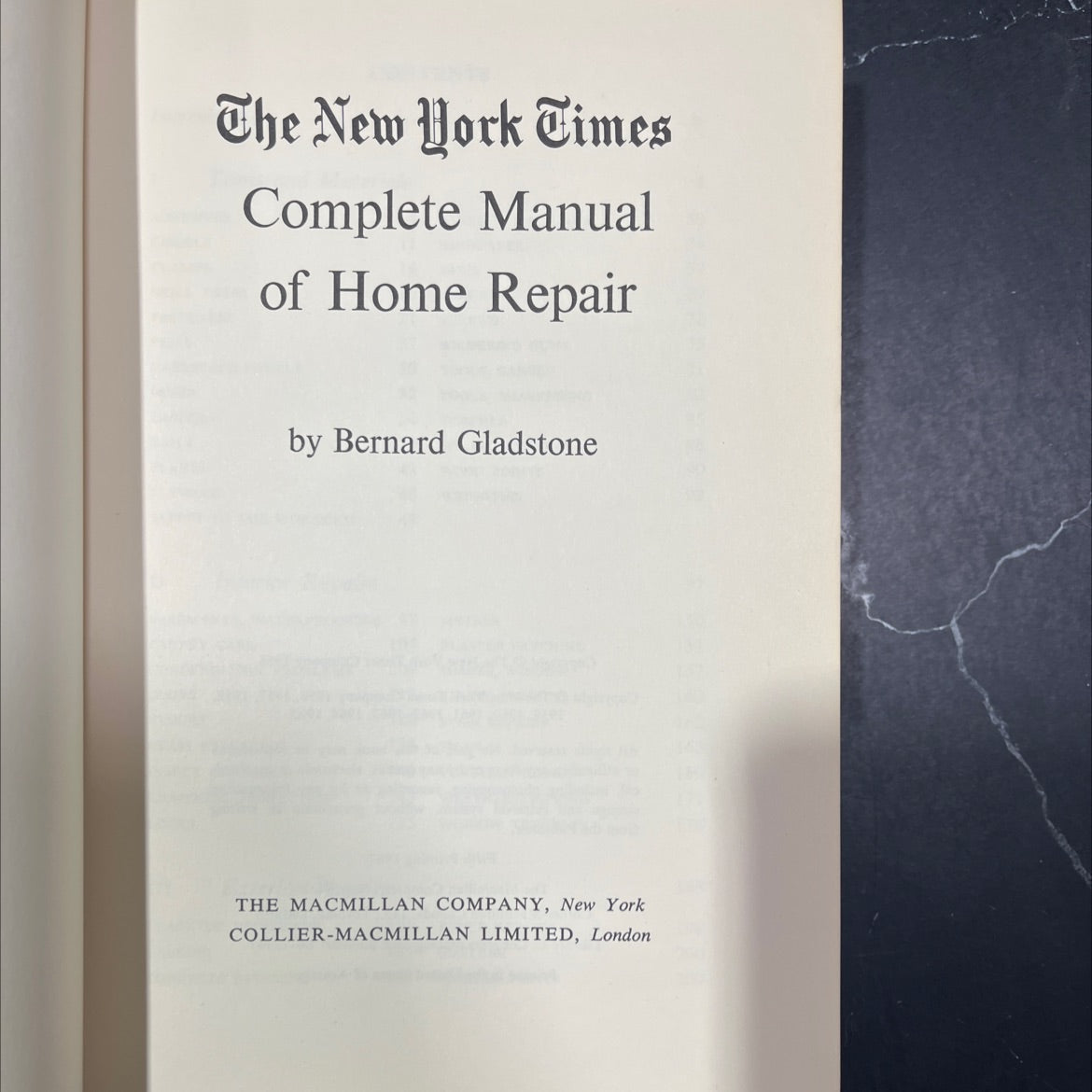 the new york times complete manual of home repair book, by bernard gladstone, 1967 Hardcover image 2