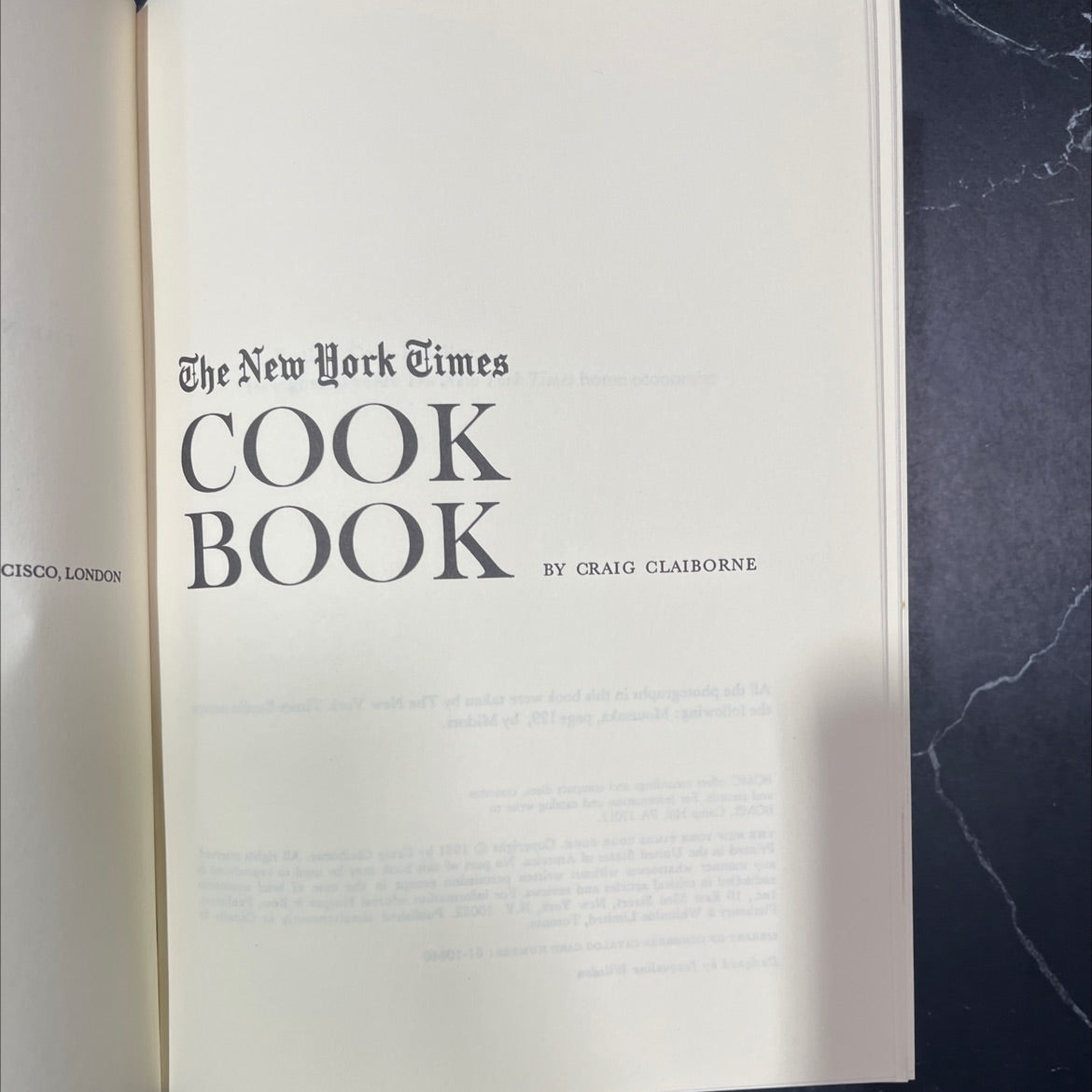 the new york times cook book book, by craig claiborne, 1961 Hardcover image 2