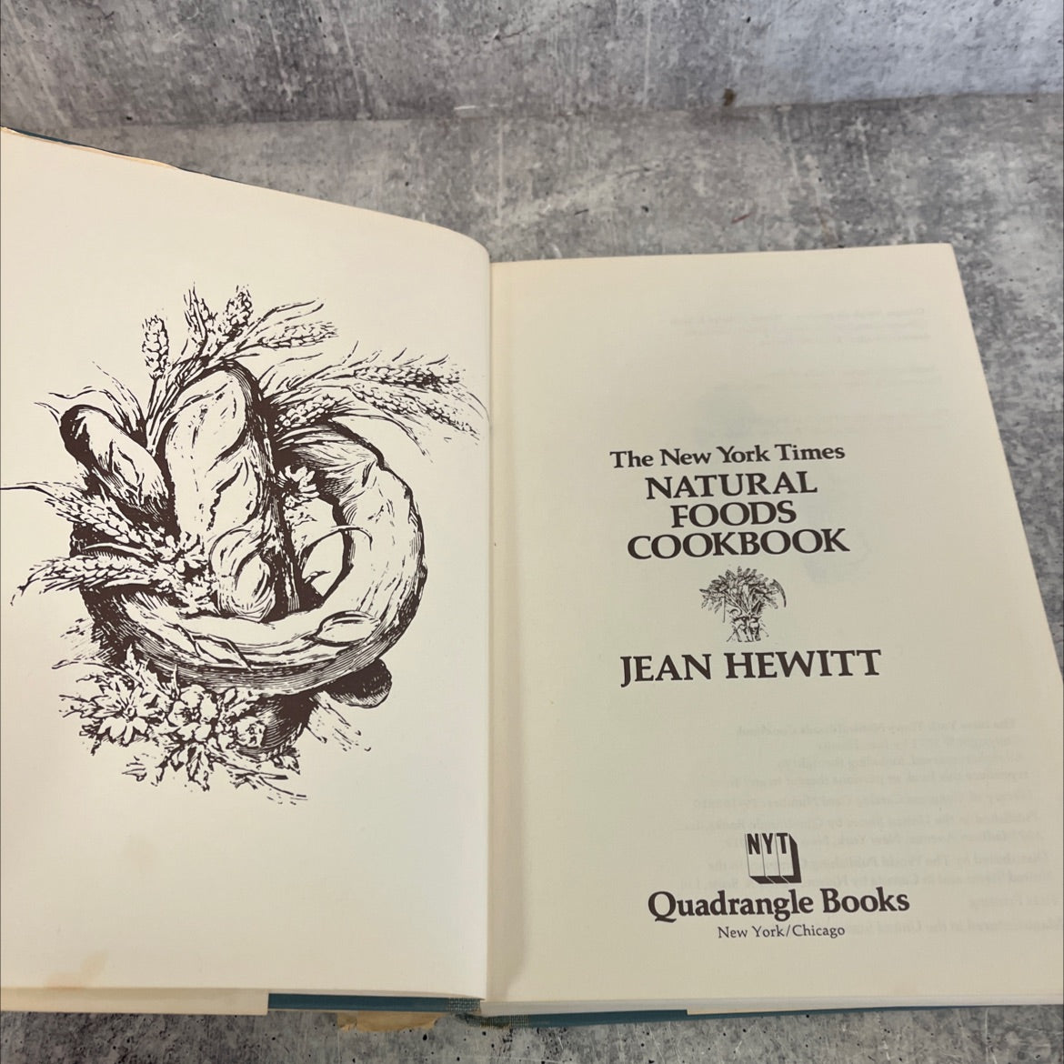 the new york times natural foods cookbook book, by jean hewitt, 1971 Hardcover image 2