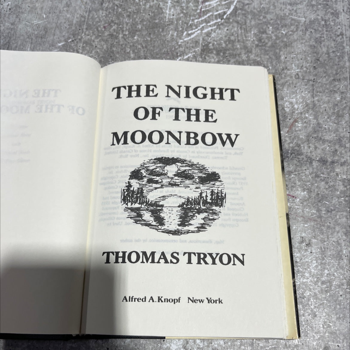 the night of the moonbow book, by thomas tryon, 1989 Hardcover image 2