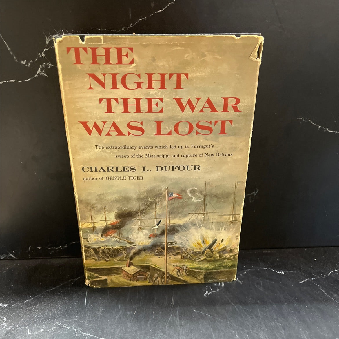 SIGNED the night the war was lost book, by Charles L. Dufour, 1960 Hardcover, First Edition, Vintage image 1