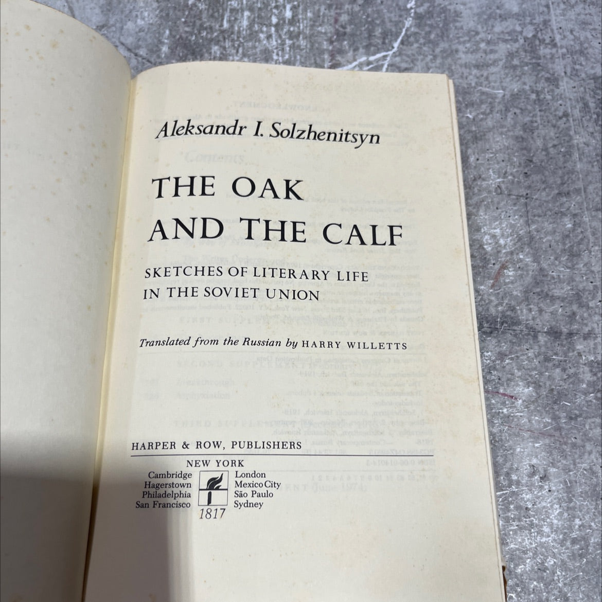 the oak and the calf book, by Aleksandr I. Solzhenitsyn, 1980 Hardcover image 2