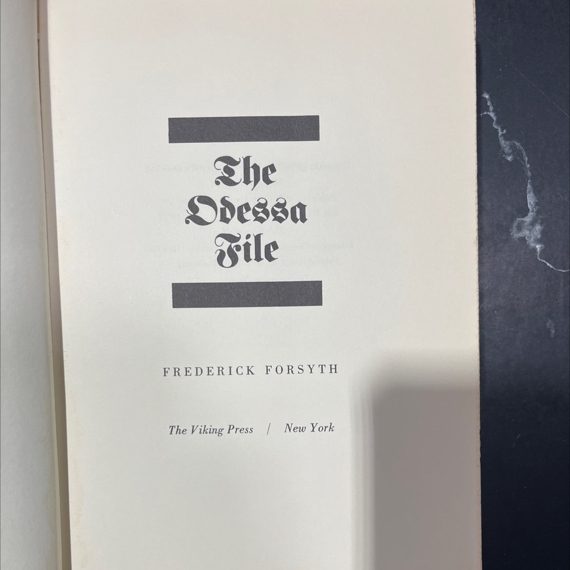the odessa file book, by frederick forsyth, 1972 Hardcover image 2