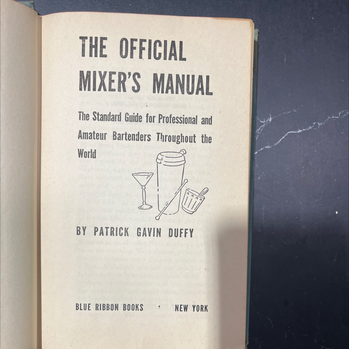 the official mixer's manual book, by patrick gavin duffy, 1940 Hardcover image 2