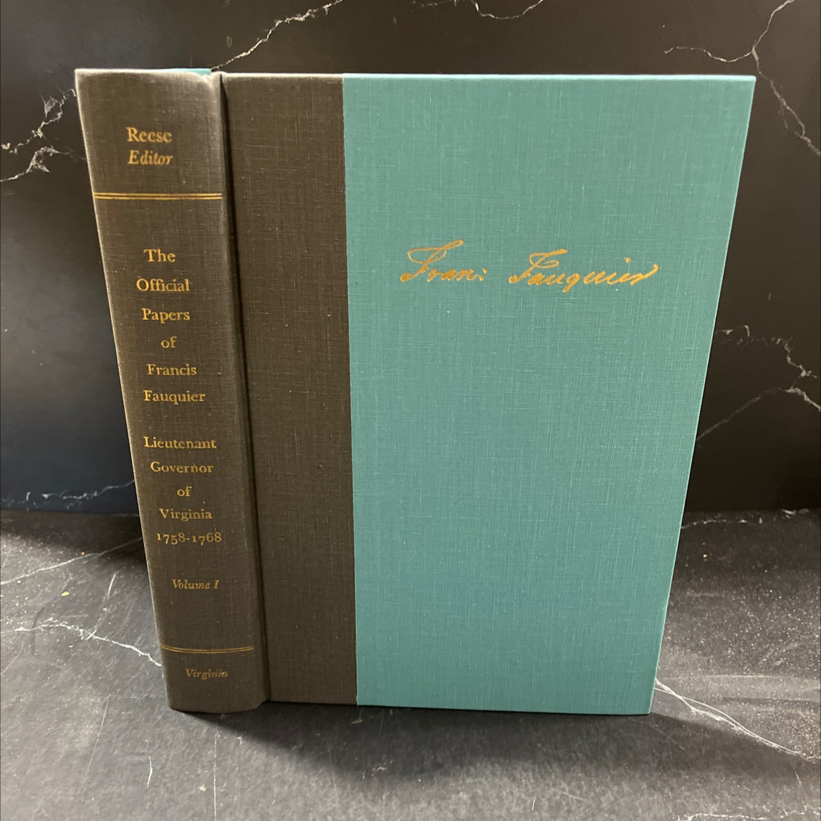 the official papers of francis fauquier lieutenant governor of virginia 1758-1768 book, by george reese, 1980 Hardcover image 1