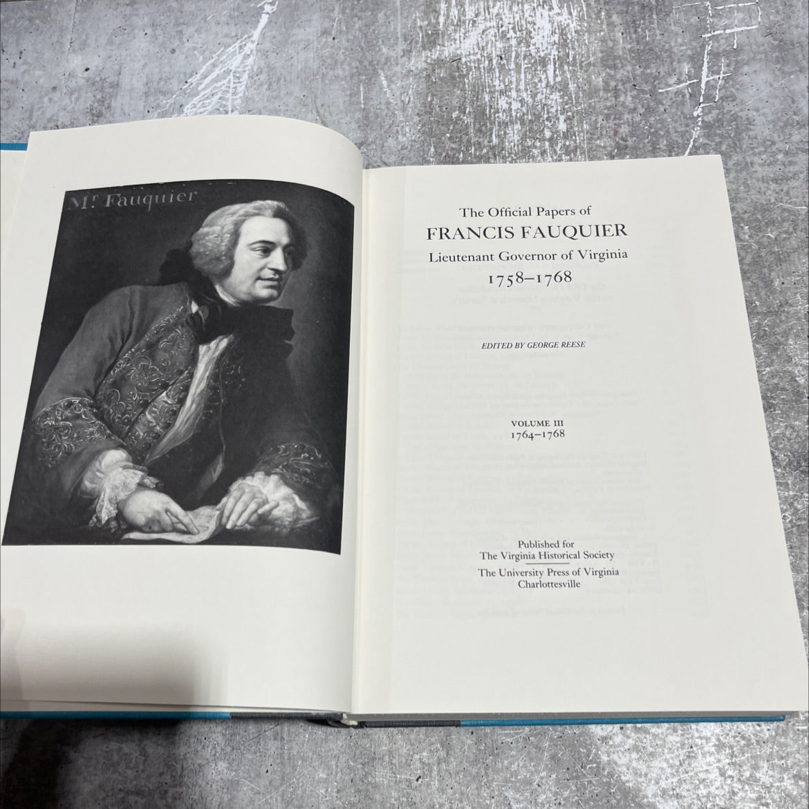 the official papers of francis fauquier book, by francis fauquier, 1983 Hardcover image 2