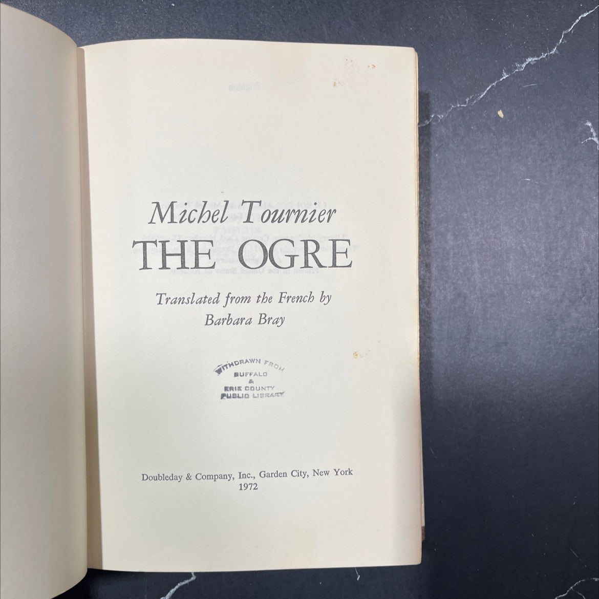 the ogre book, by Michel Tournier, 1972 Hardcover image 2