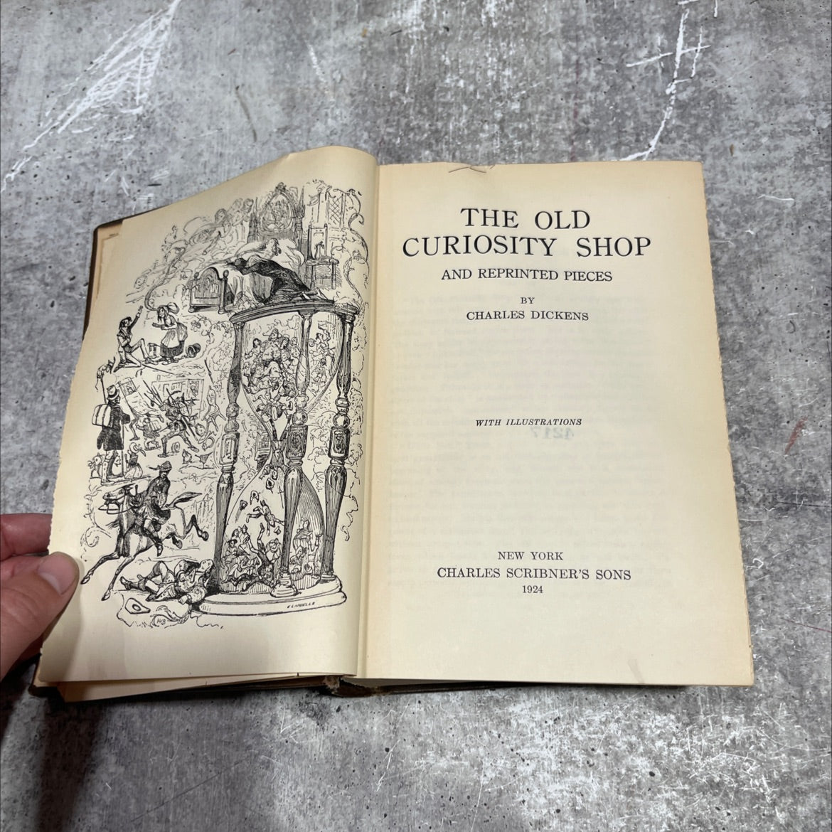 the old curiosity shop and reprinted pieces book, by charles dickens, 1924 Hardcover image 2