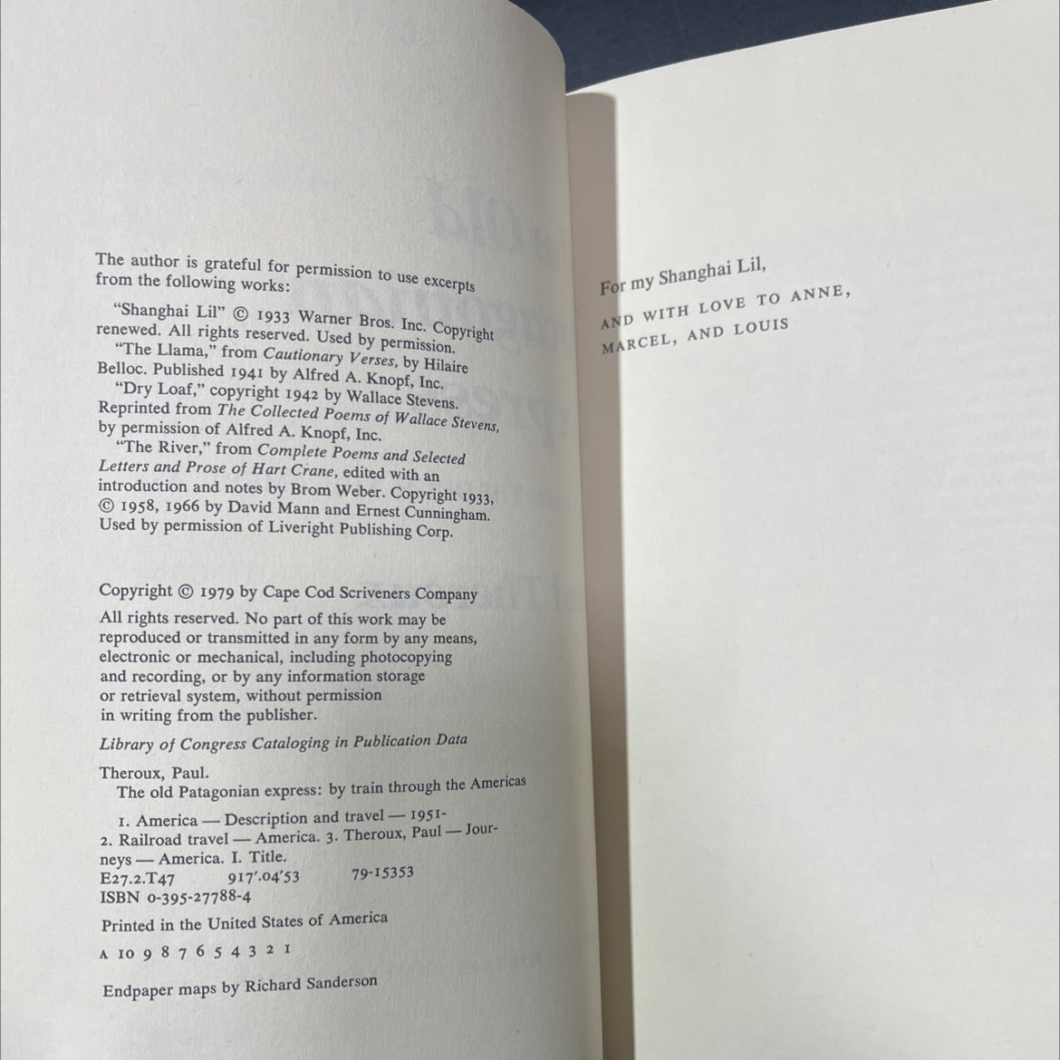 the old patagonian express by train through the americas book, by Paul Theroux, 1979 Hardcover image 3