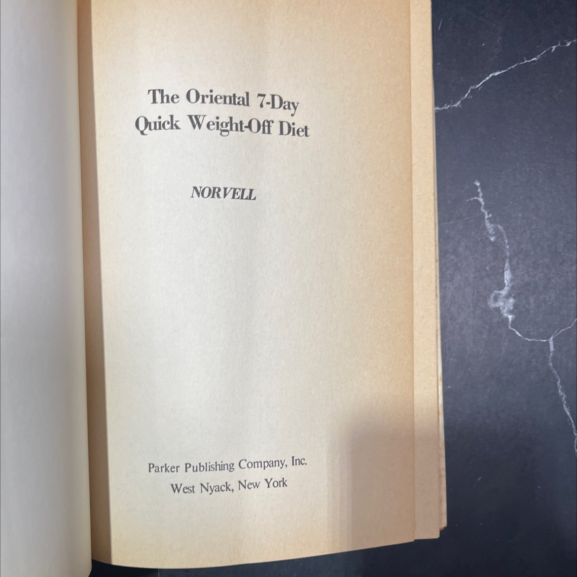 the oriental 7-day quick weight-off diet book, by unknown, 1975 Hardcover image 2