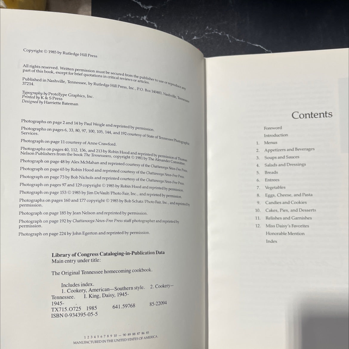 the original tennessee homecoming cookbook book, by daisy king, 1985 Hardcover image 3