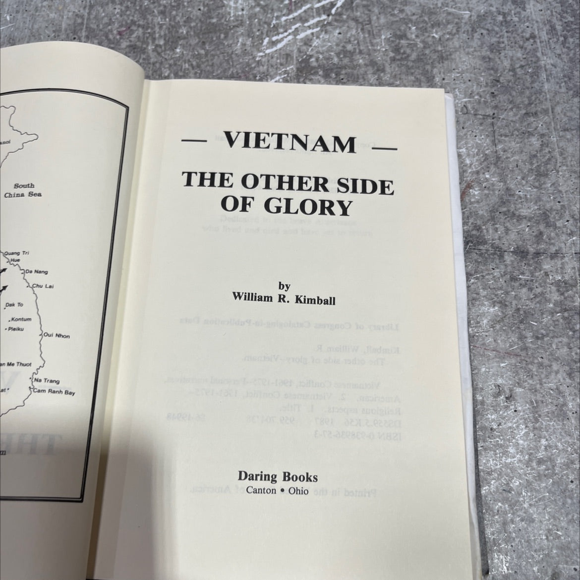 SIGNED the other side of glory - vietnam book, by William R. Kimball, 1987 Hardcover image 2