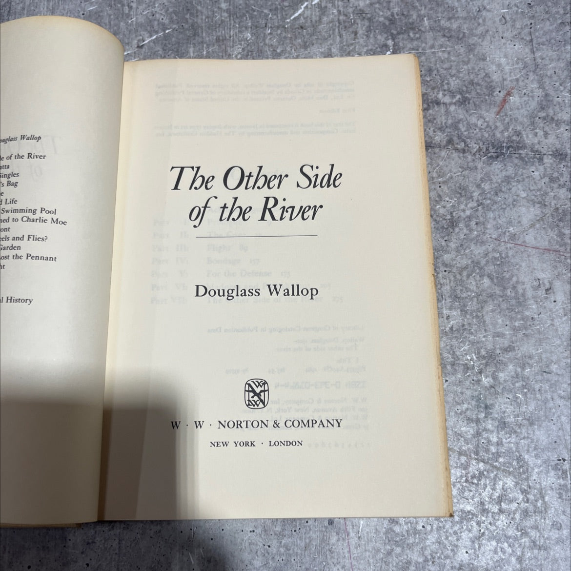 the other side of the river book, by Douglass Wallop, 1984