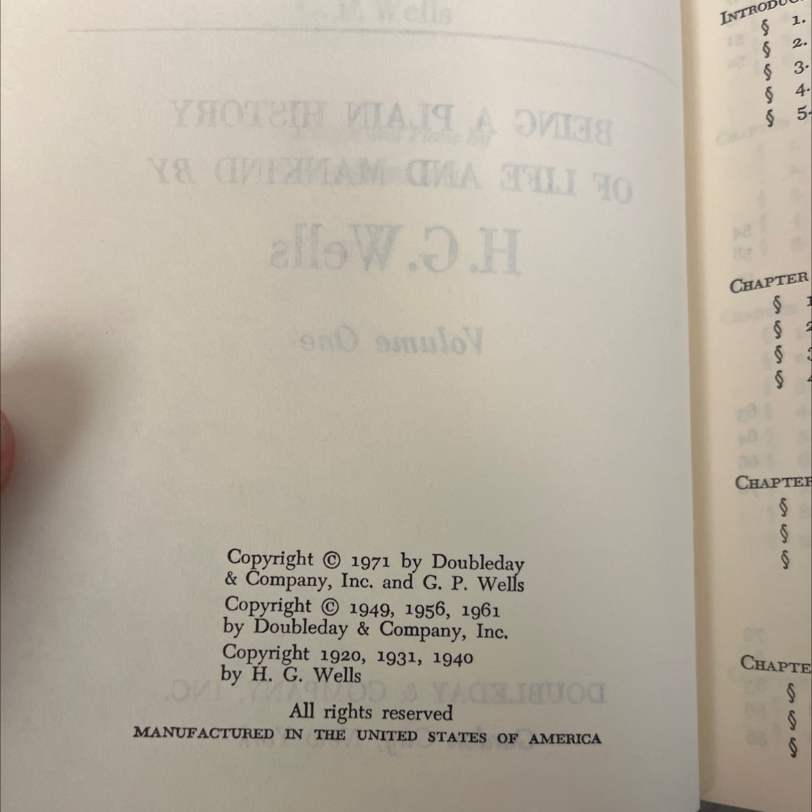 the outline of history being a plain history of life and mankind by world before man book, by h.g. wells, 1971 Hardcover image 3