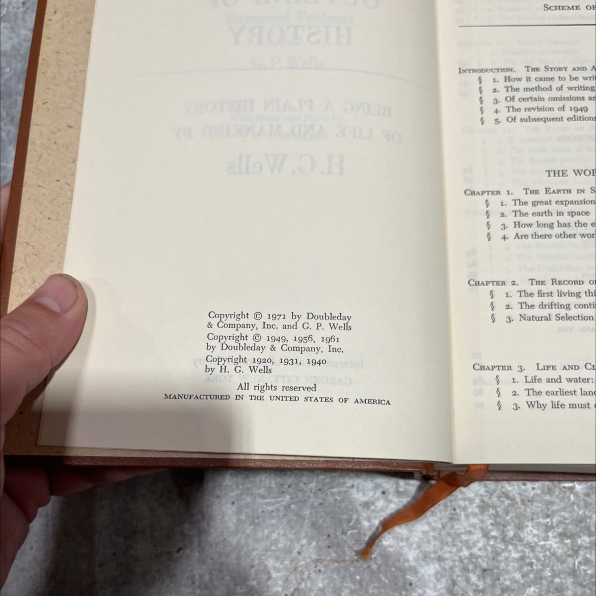 the outline of history being a plain history of life and mankind book, by h. g. wells, 1971 Hardcover image 3