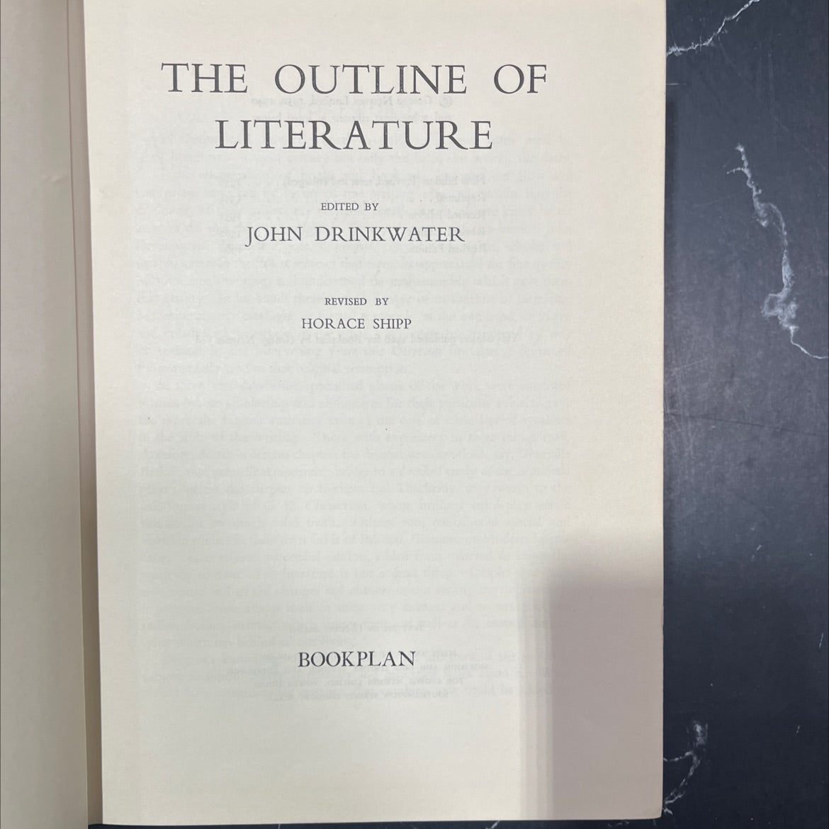 the outline of literature book, by john drinkwater, 1966 Hardcover image 2
