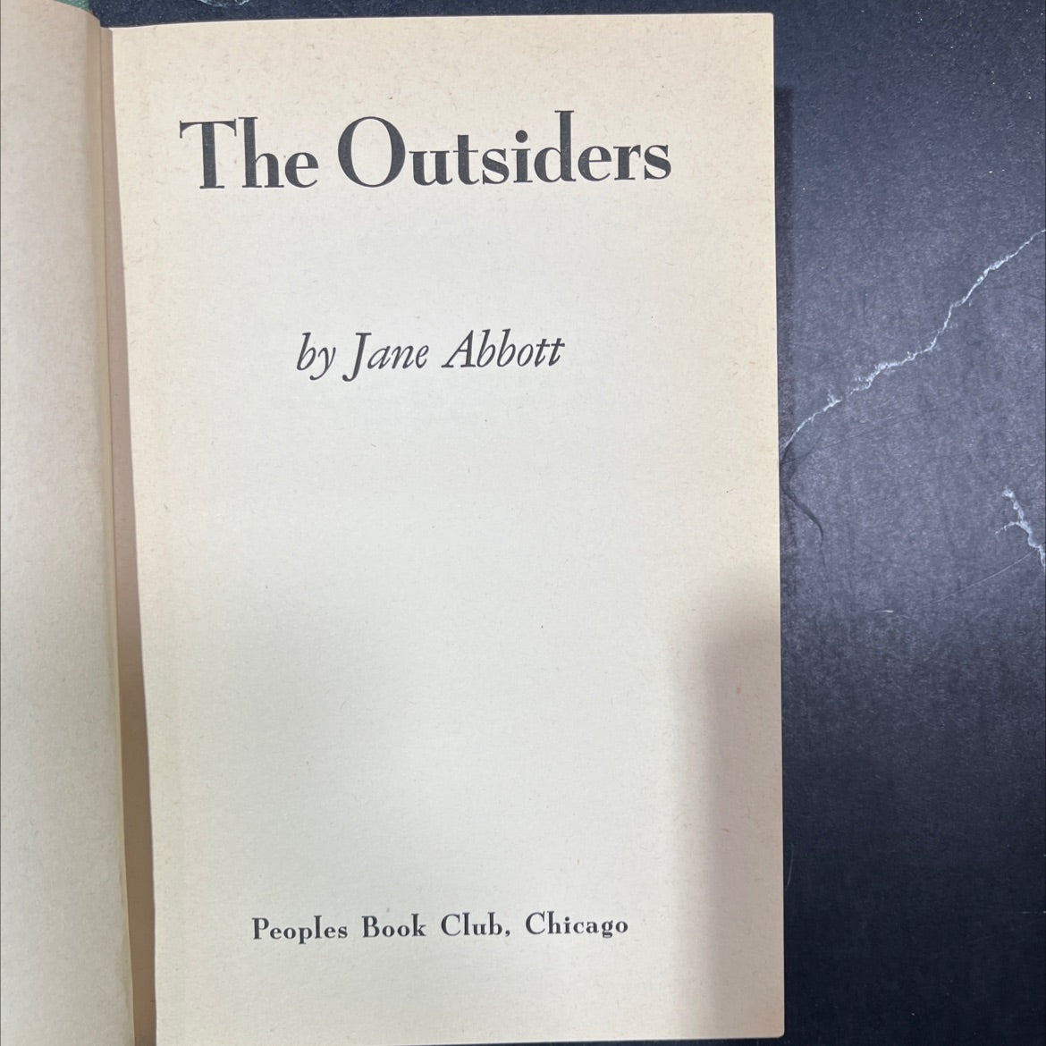the outsiders book, by jane abbott, 1948 Hardcover image 2