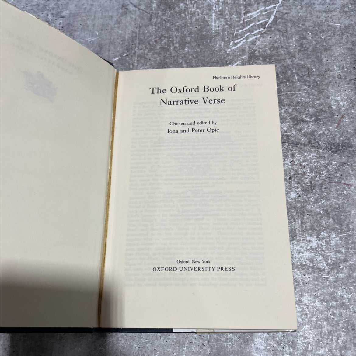 the oxford book of narrative verse book, by Iona and Peter Opie, 1983 Hardcover image 2