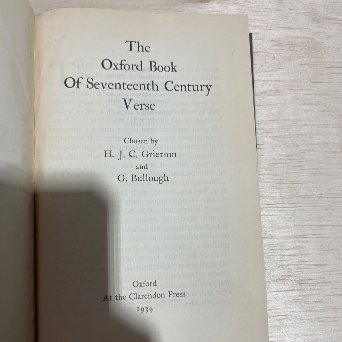 the oxford book of seventeenth century poetry book, by sir edmund campion, 1934 Hardcover image 2