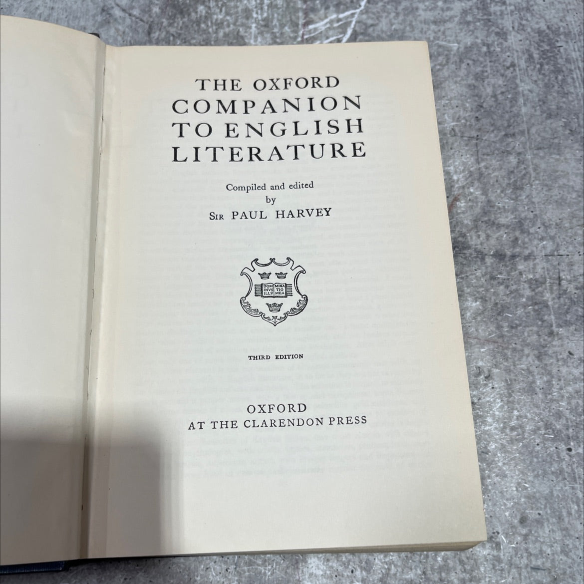 the oxford companion to english literature book, by sir paul harvey, 1946 Hardcover image 2