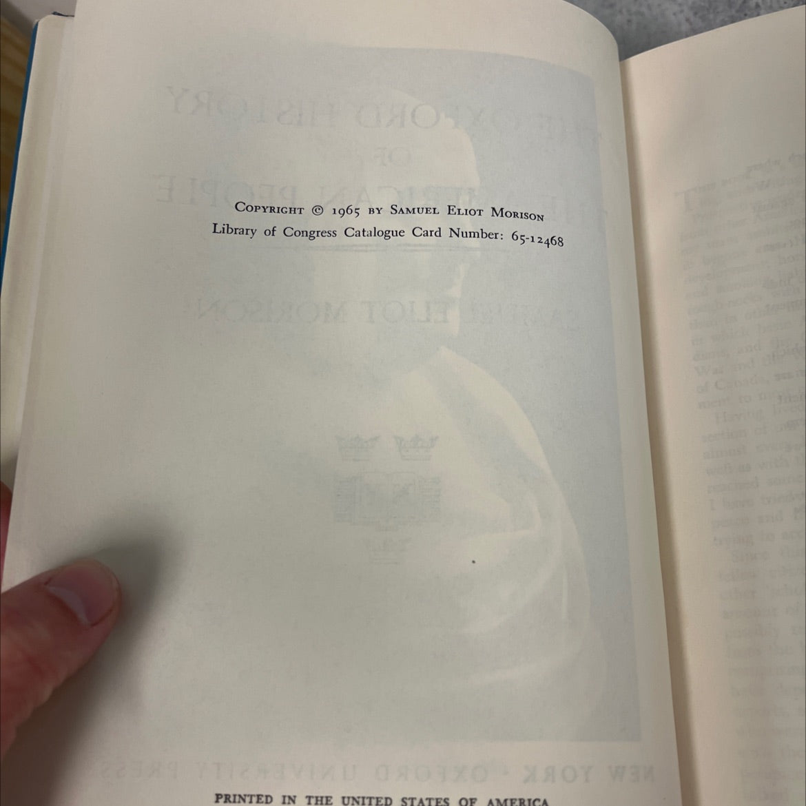 the oxford history of the american people book, by samuel eliot morison, 1965 Hardcover image 3