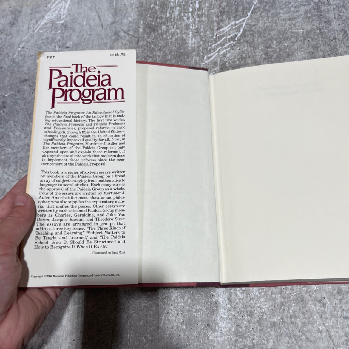 the paideia program book, by mortimer j. adler, 1984 Hardcover image 4