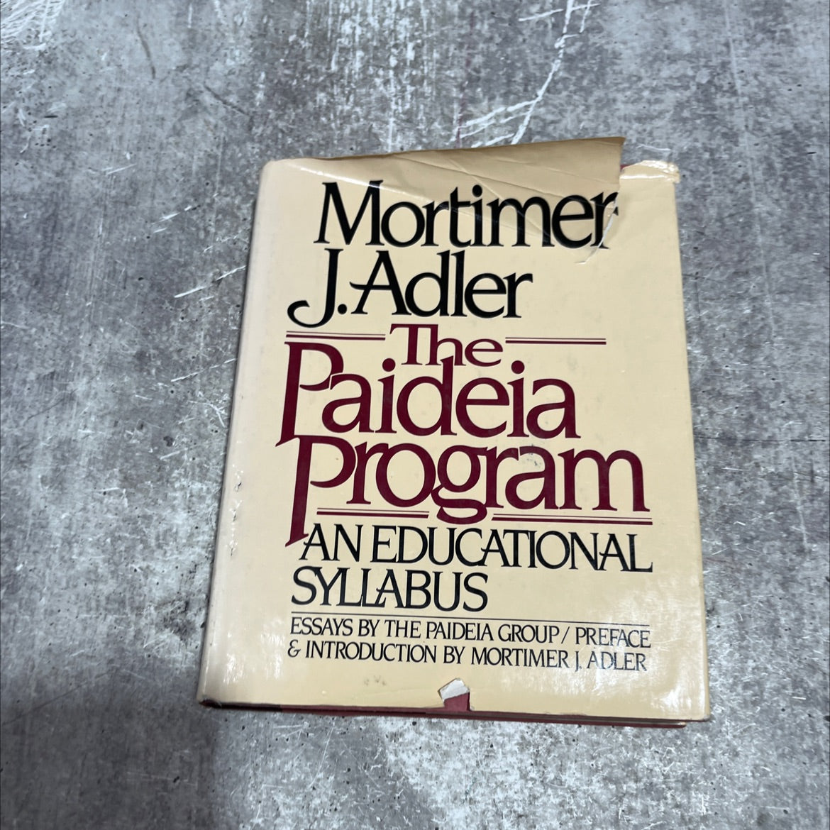 the paideia program book, by mortimer j. adler, 1984 Hardcover image 1