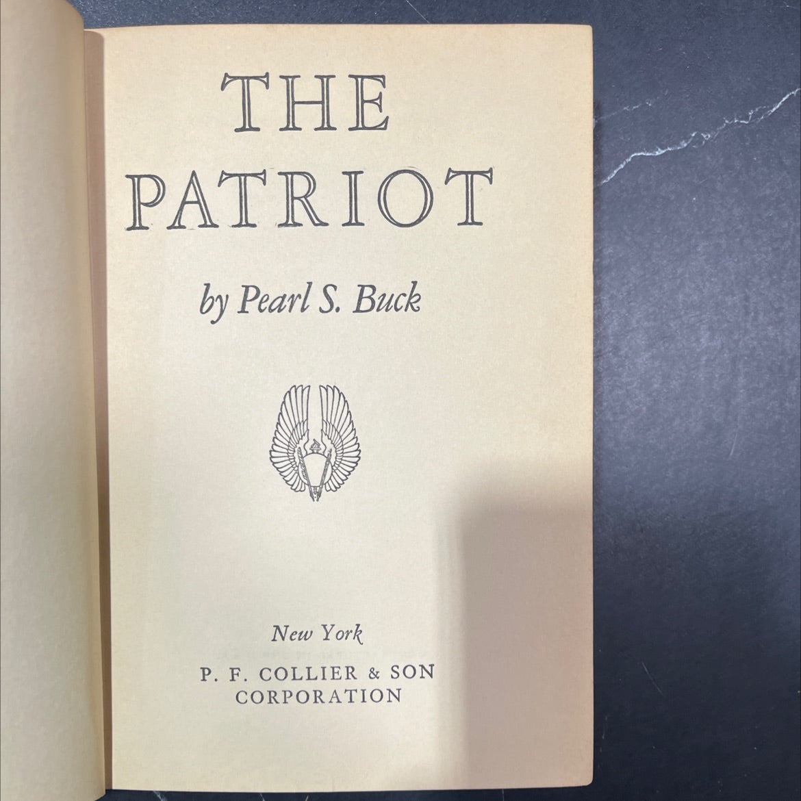 the patriot book, by pearl s. buck, 1939 Hardcover image 2