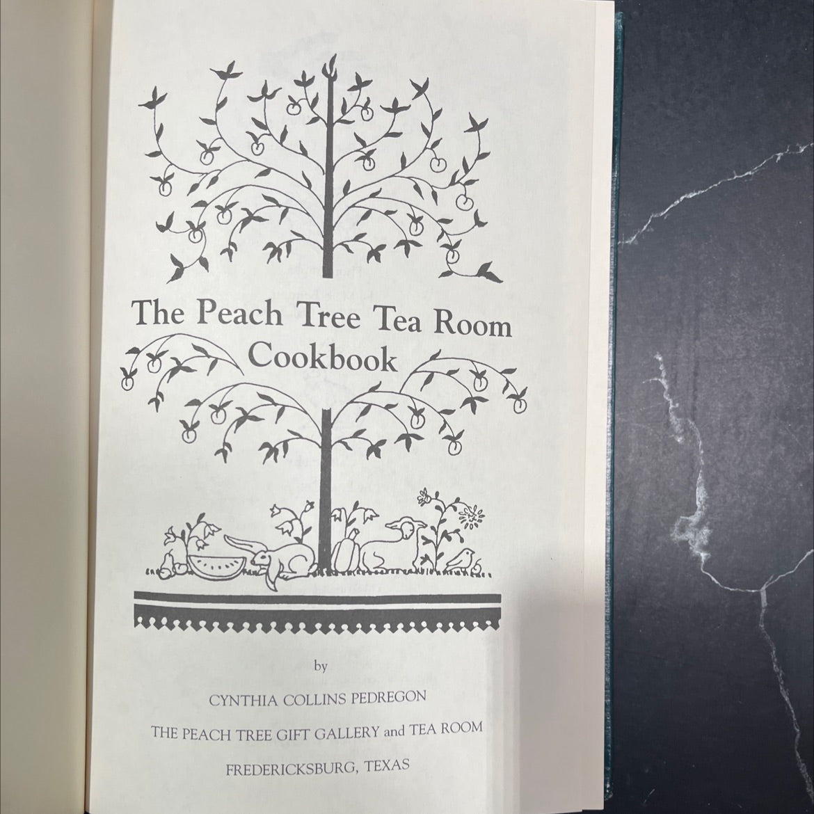 the peach tree tea room cookbook book, by cynthia collins pedregon, 1990 Hardcover image 2