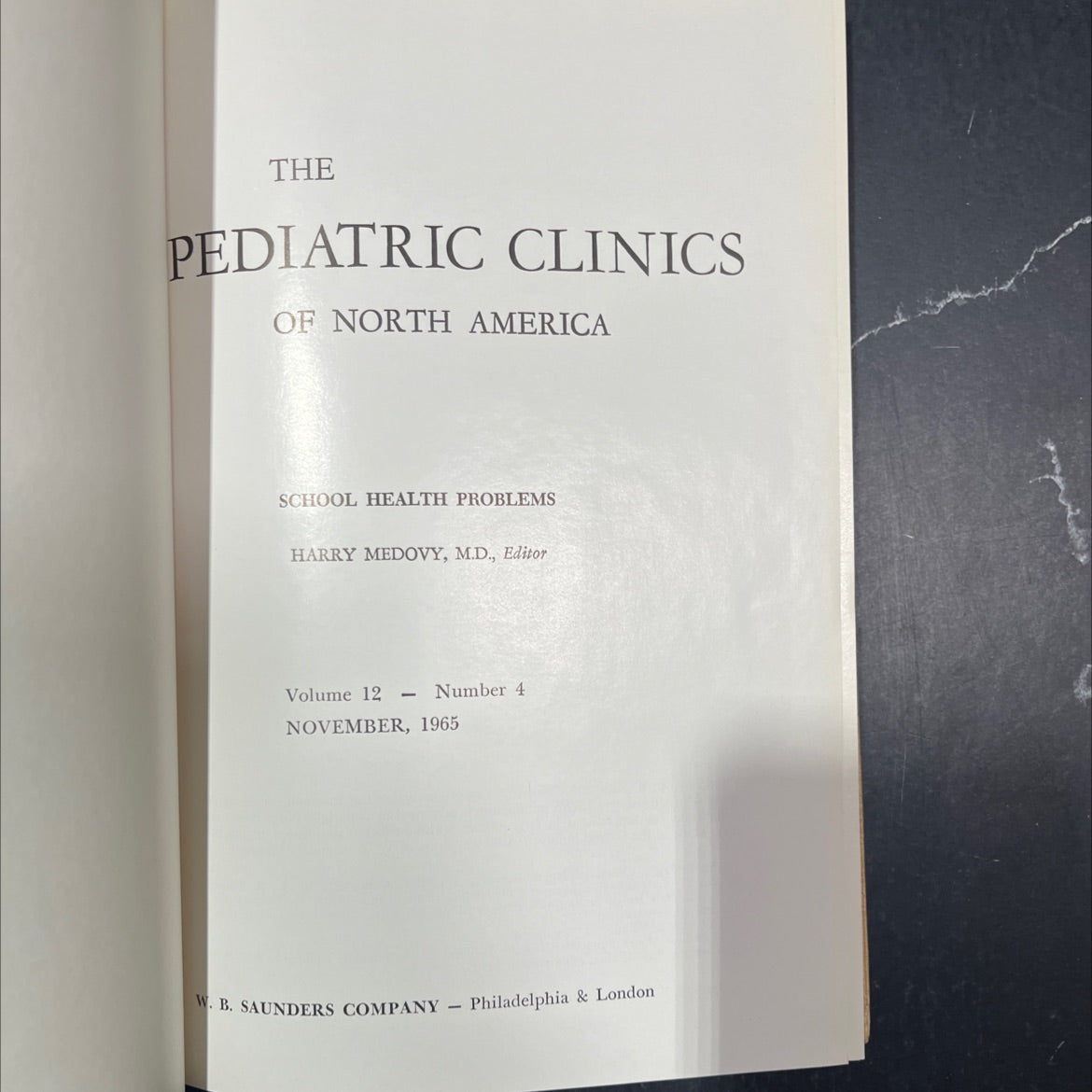 the pediatric clinics of north america school health problems book, by harry medovy, m.d., 1965 Hardcover image 2