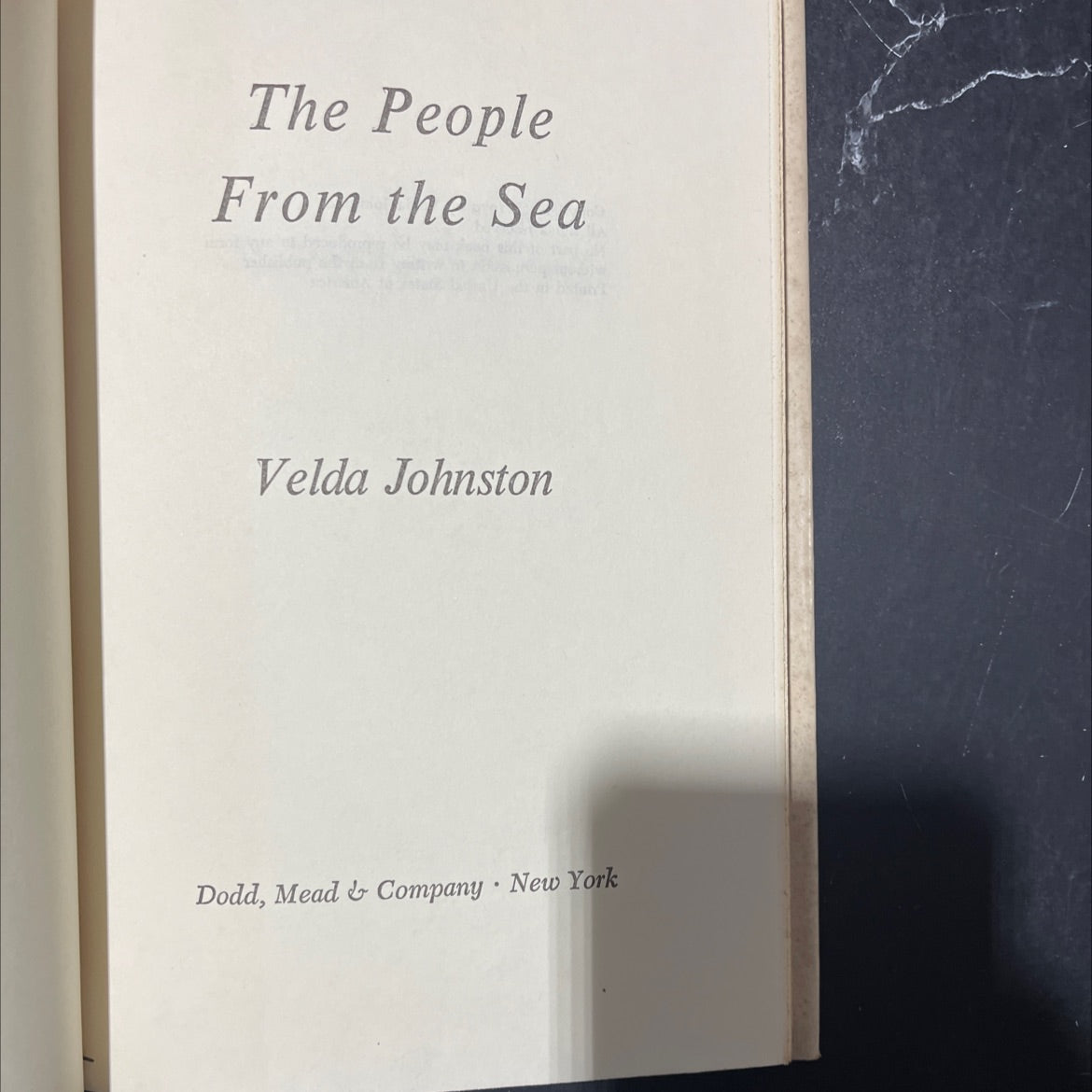 the people from the sea book, by Velda Johnston, 1979 Hardcover image 2