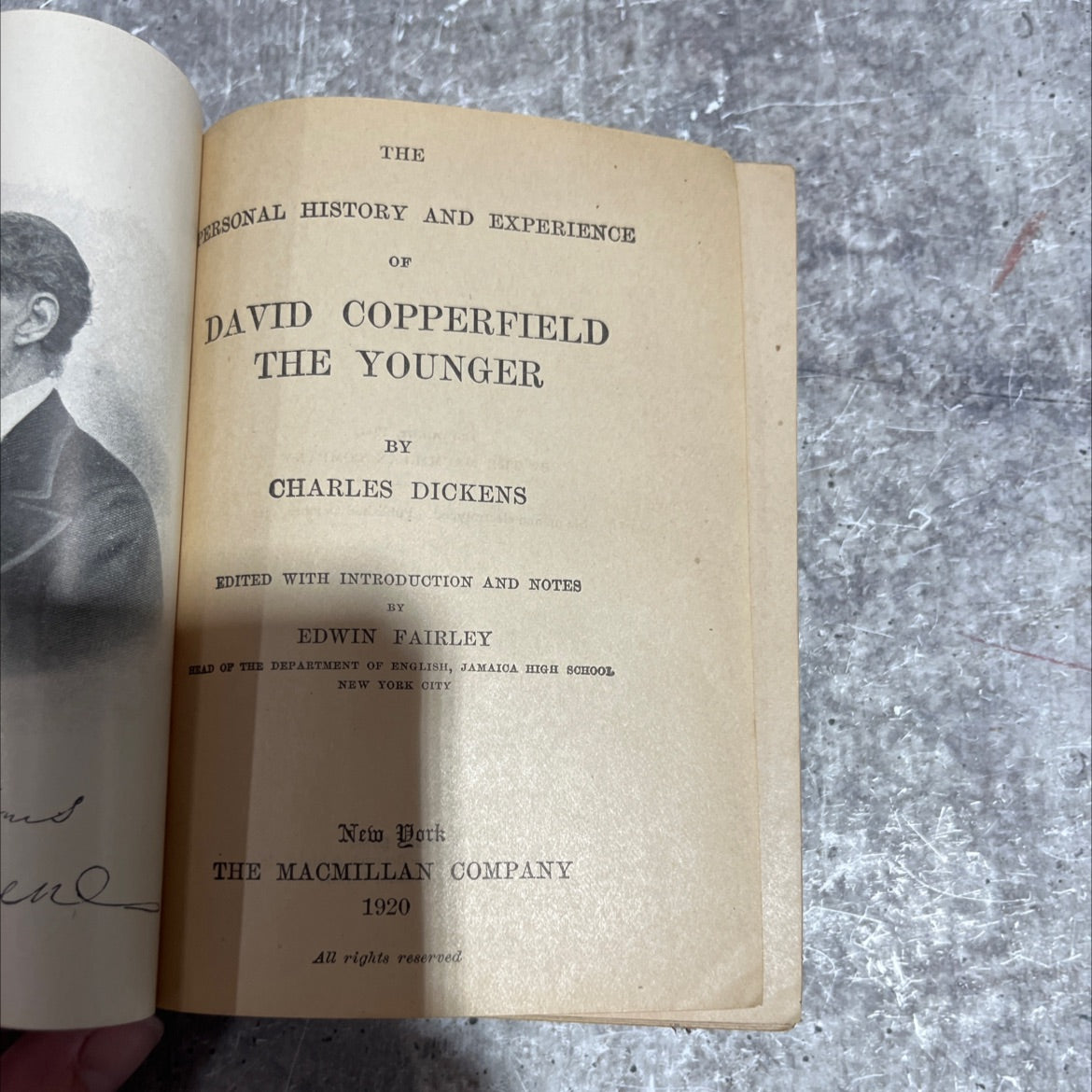 the personal history and experience of david copperfield the younger book, by charles dickens, 1920 Hardcover image 2