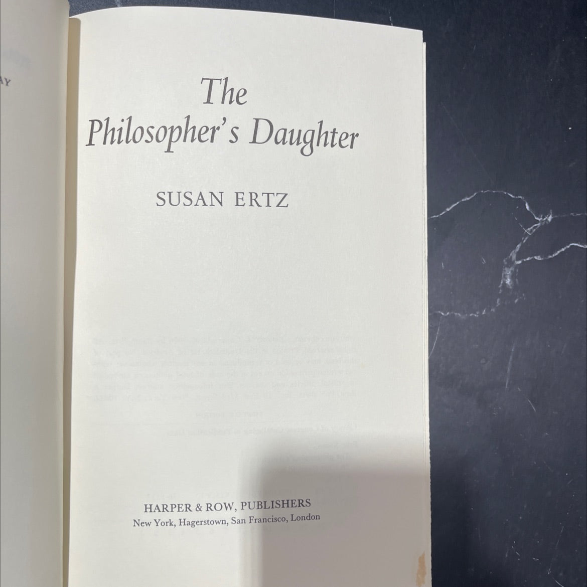 the philosopher's daughter book, by Susan Ertz, 1976 Hardcover image 2