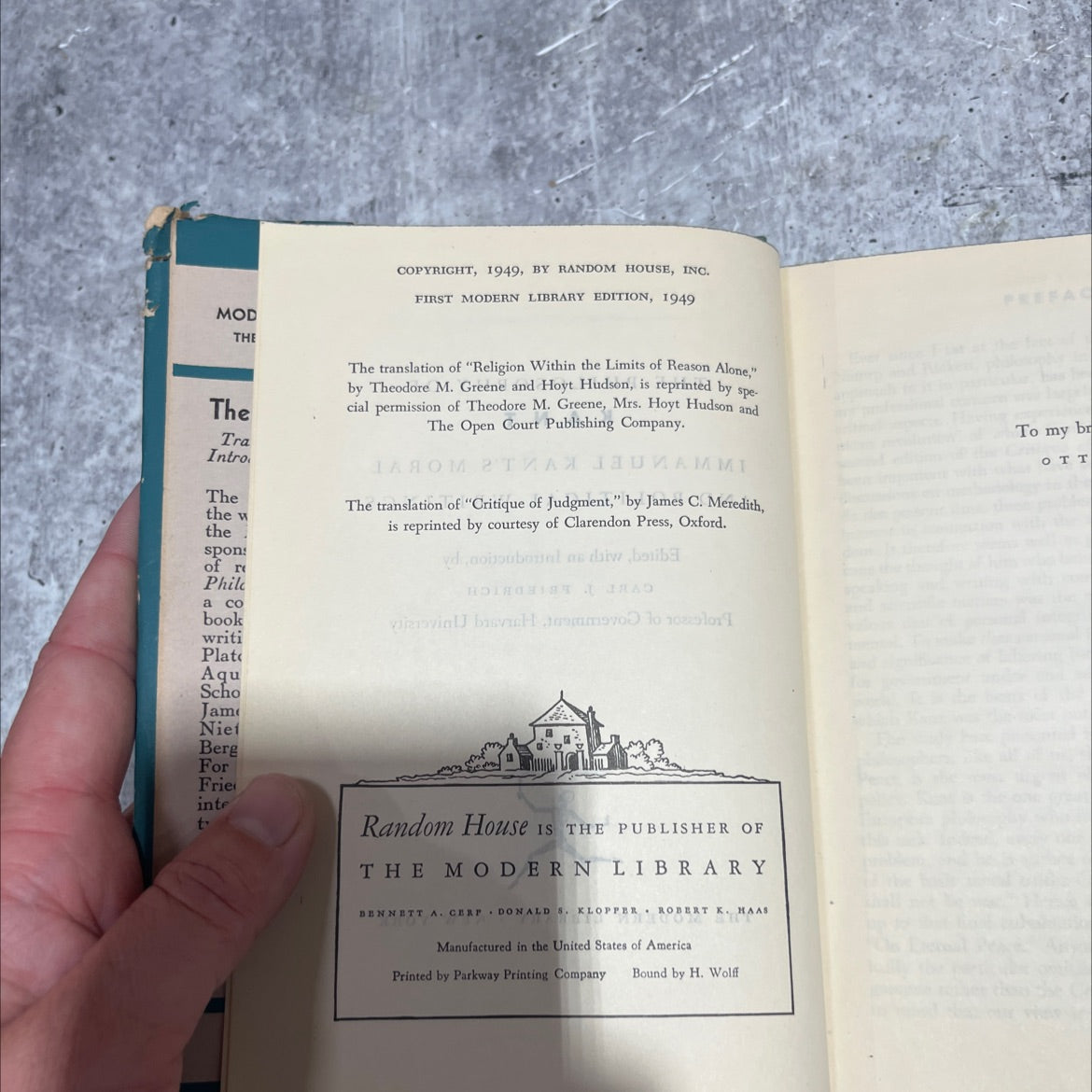 the philosophy of kant immanuel kant's moral and political writings book, by immanuel kant, 1949 Hardcover image 3