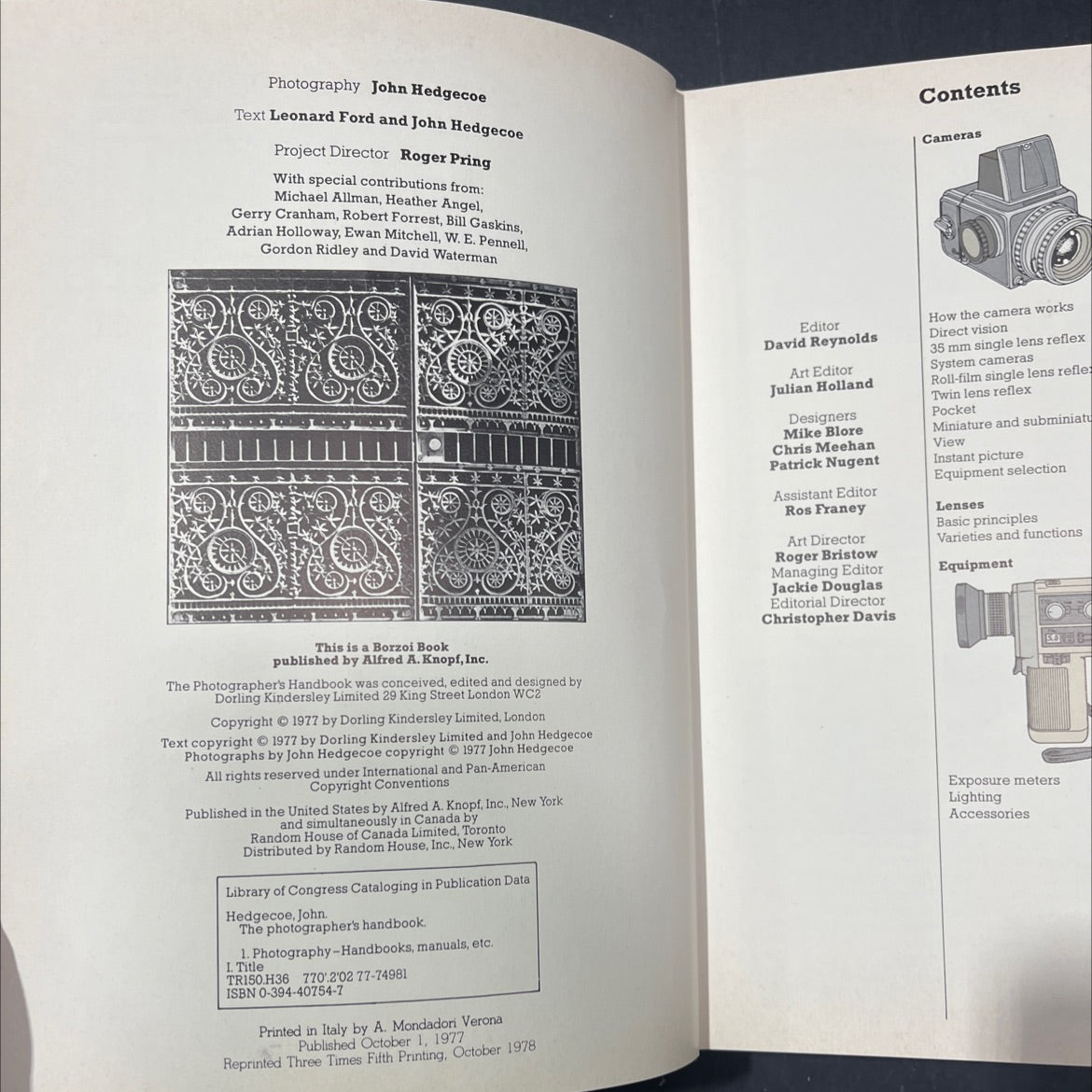 the photographer's handbook book, by john hedgecoe, 1978 Hardcover image 3