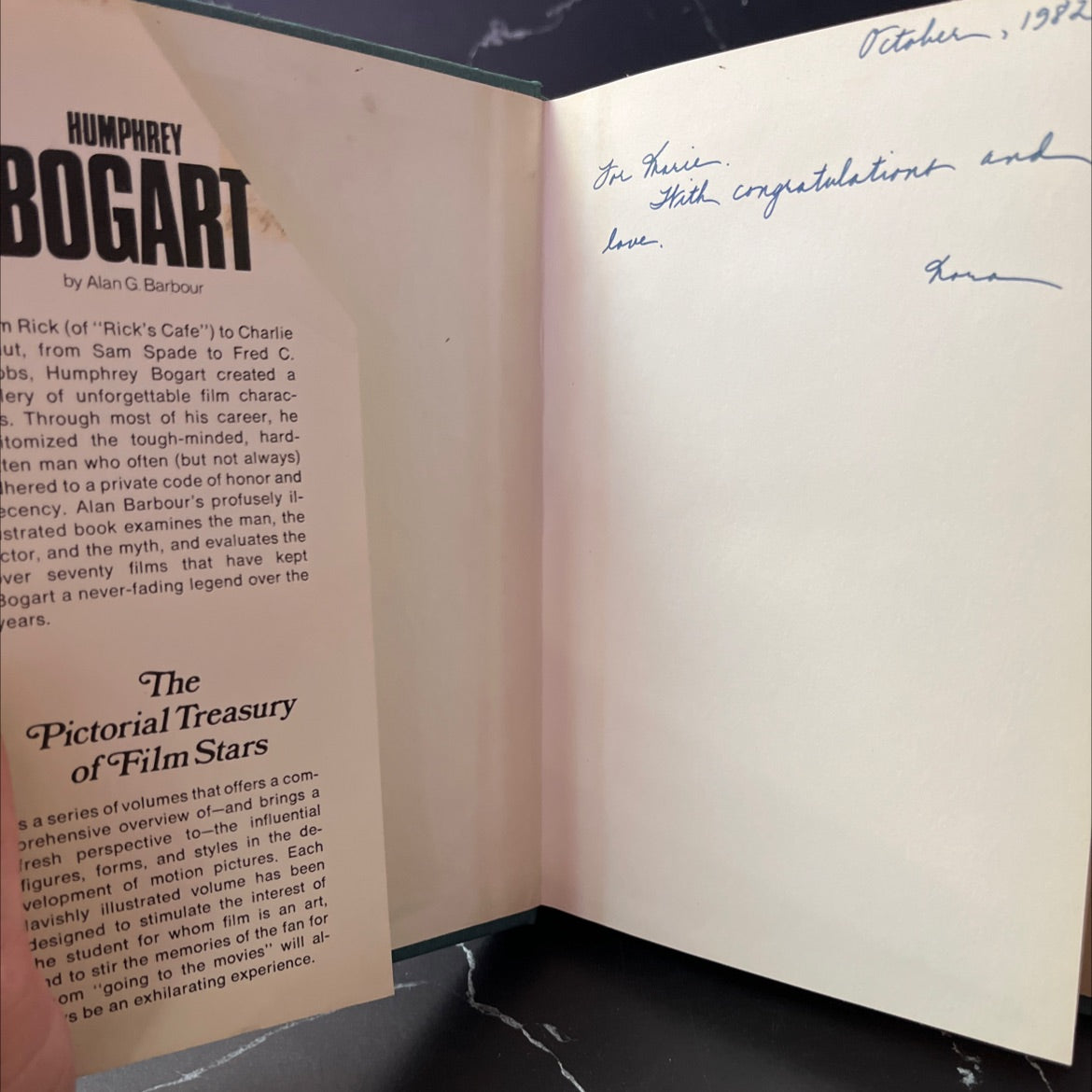the pictorial treasury of film stars humphrey bogart book, by alan g. barbour, 1973 Hardcover image 4