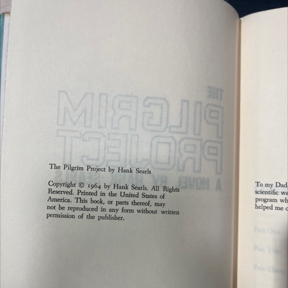 the pilgrim project book, by hank searls, 1964 Hardcover image 3