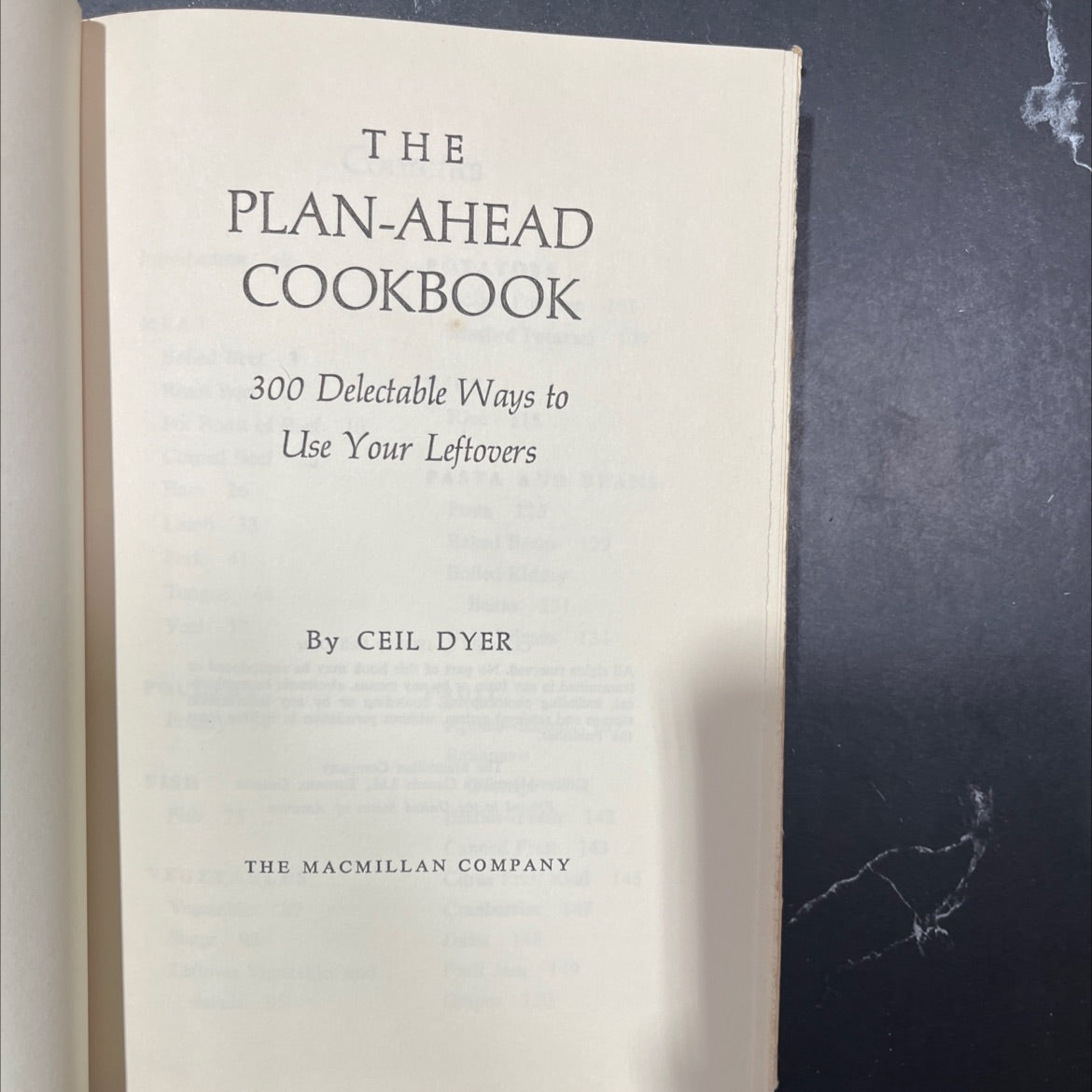 the plan-ahead cookbook 300 delectable ways to use your leftovers book, by Ceil Dyer, 1969 Hardcover image 2