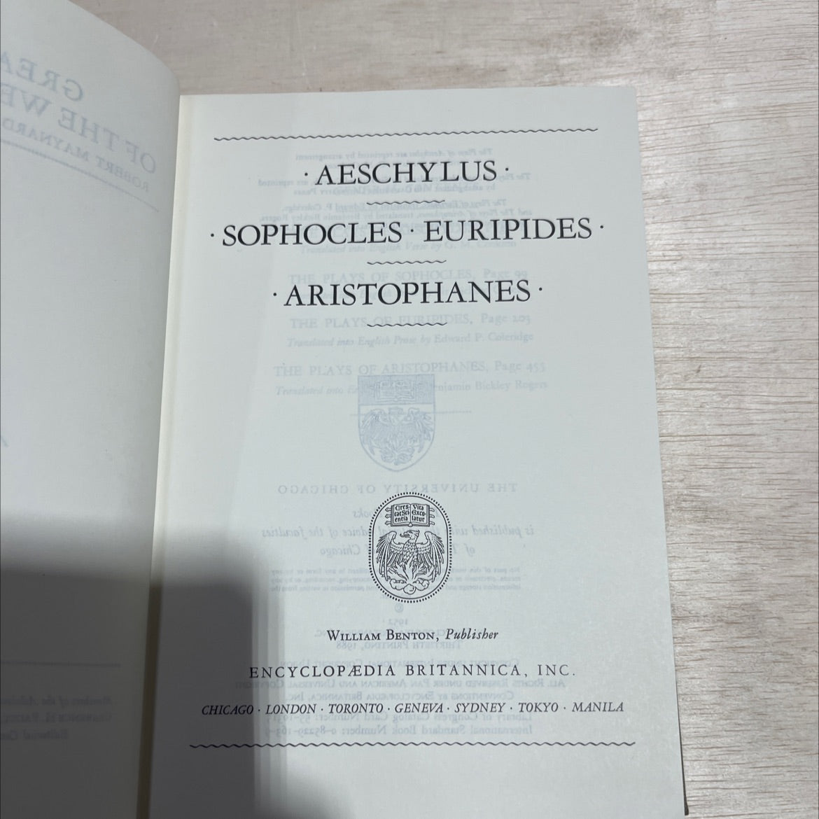 the plays of aeschylus, sophocles, euripides, and aristophanes book, by Edward P. Coleridge, 1988 Hardcover image 2