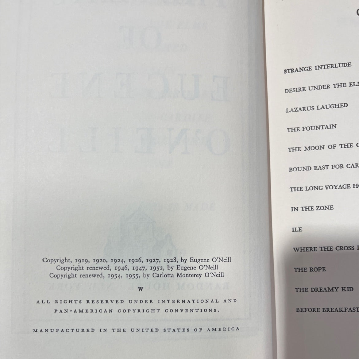 the plays of eugene o'neill book, by eugene o'neill, 1955 Hardcover image 3