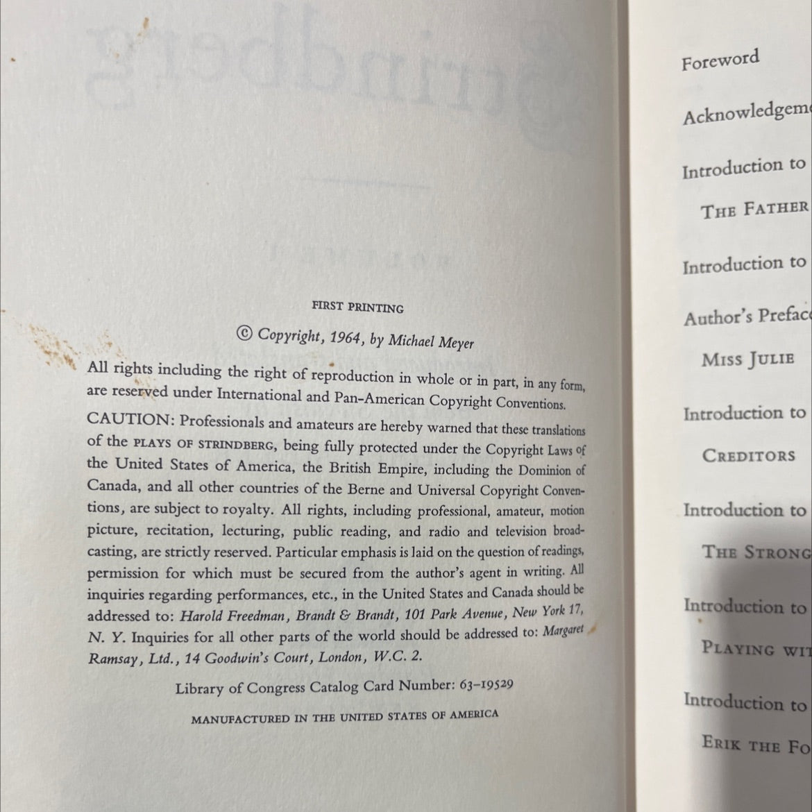 the plays of strindberg volume i book, by michael meyer, 1964 Hardcover image 3