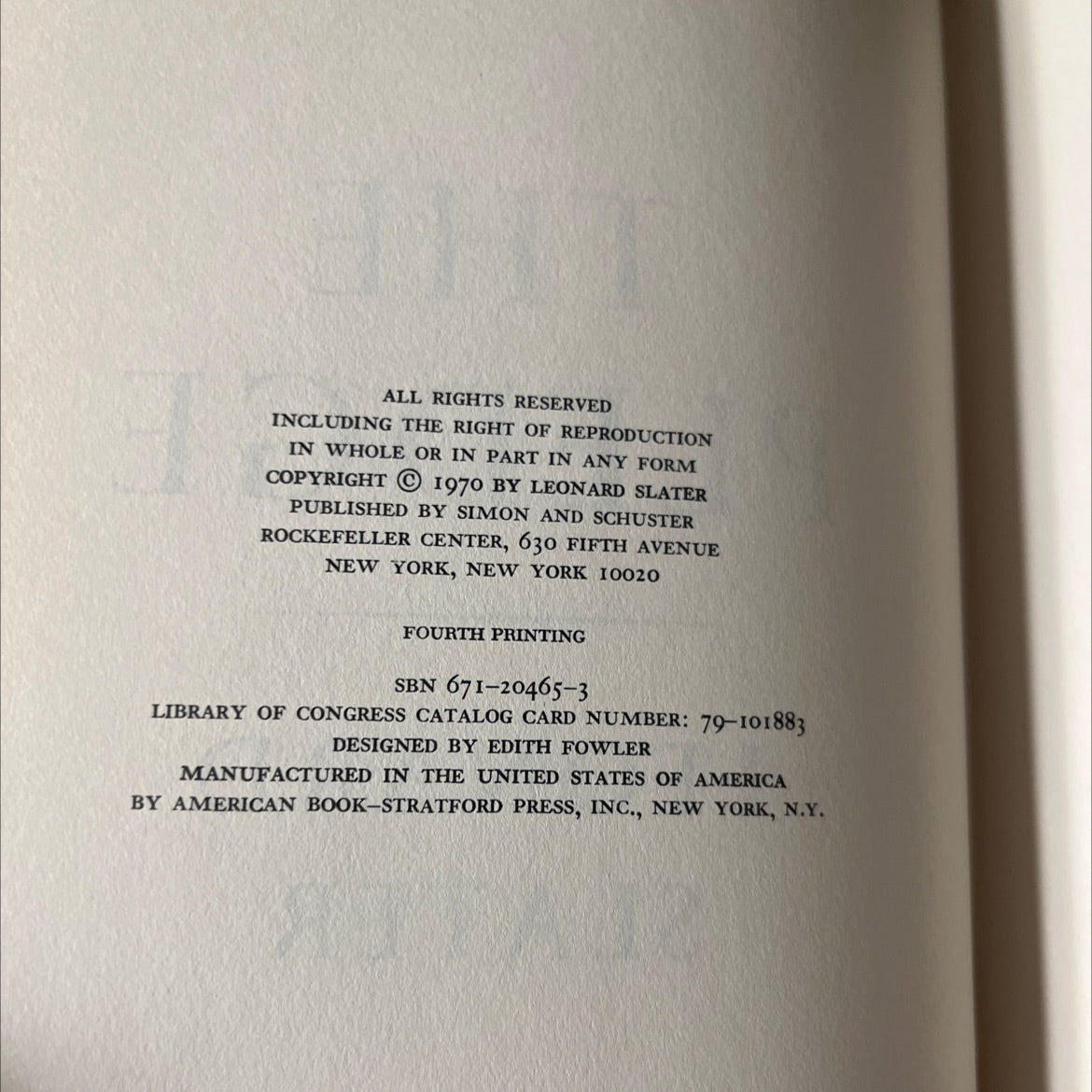 SIGNED the pledge book, by leonard slater, 1970 Hardcover, Vintage image 3