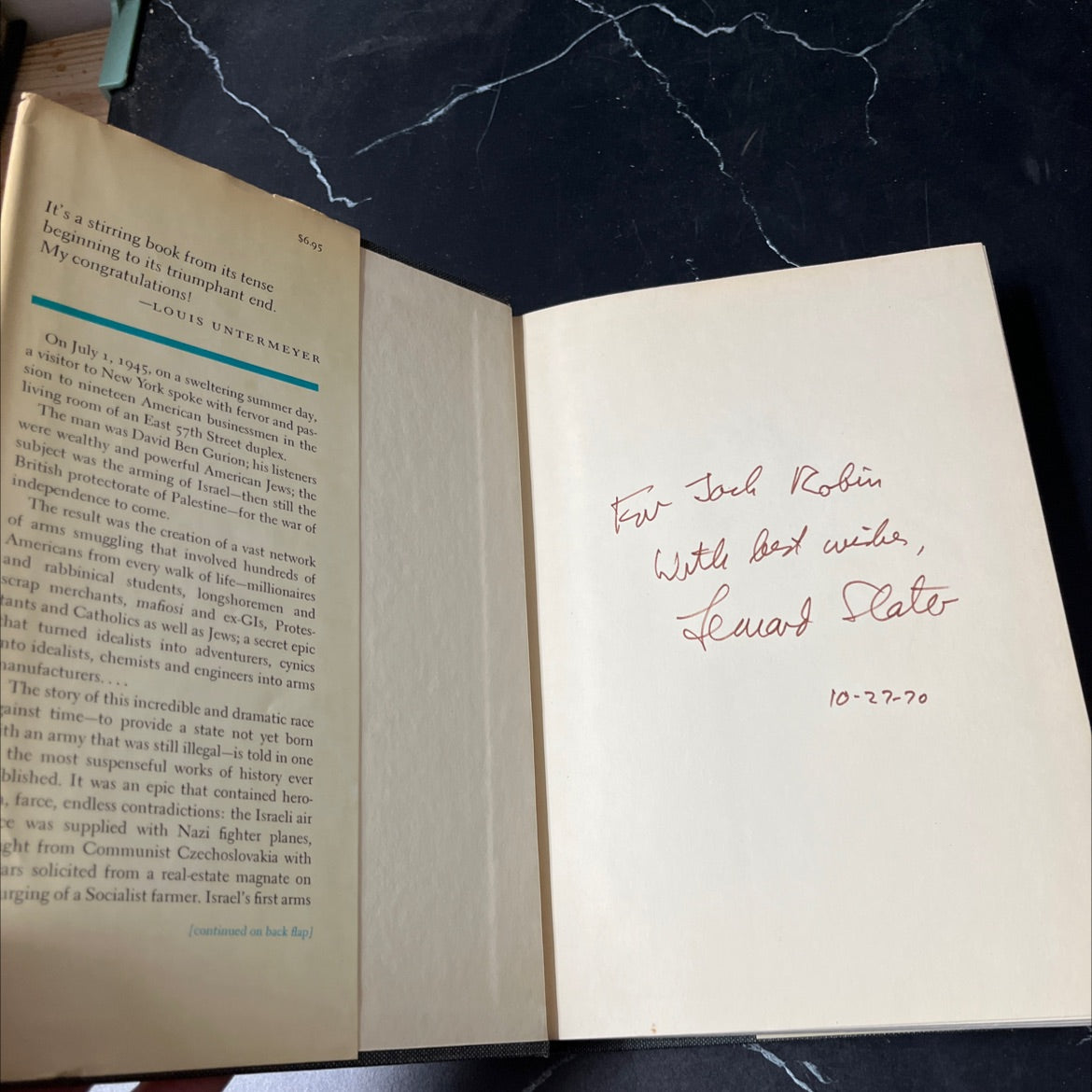 SIGNED the pledge book, by leonard slater, 1970 Hardcover, Vintage image 4