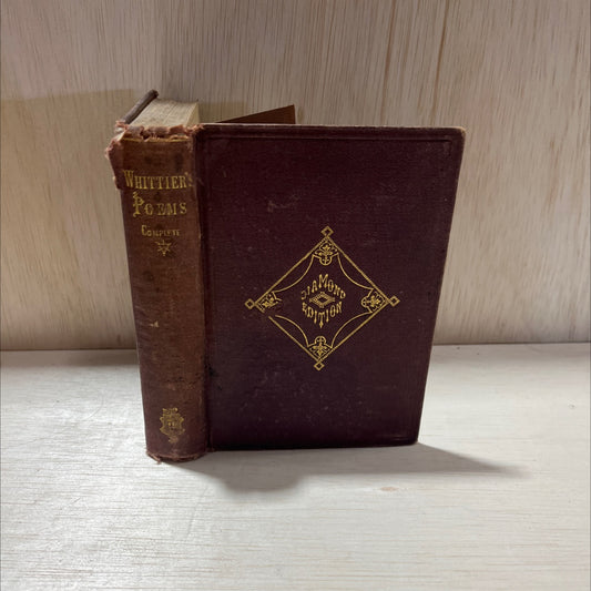the poetical works of john greenleaf whittier complete edition book, by john greenleaf whittier, 1868 Hardcover, Antique image 1