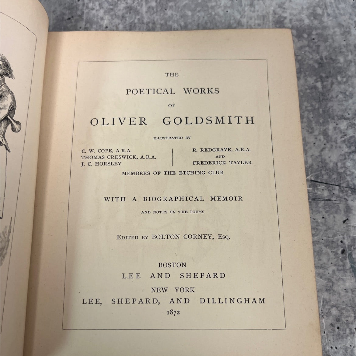 the poetical works of oliver goldsmith book, by Oliver Goldsmith, 1872 Hardcover image 2