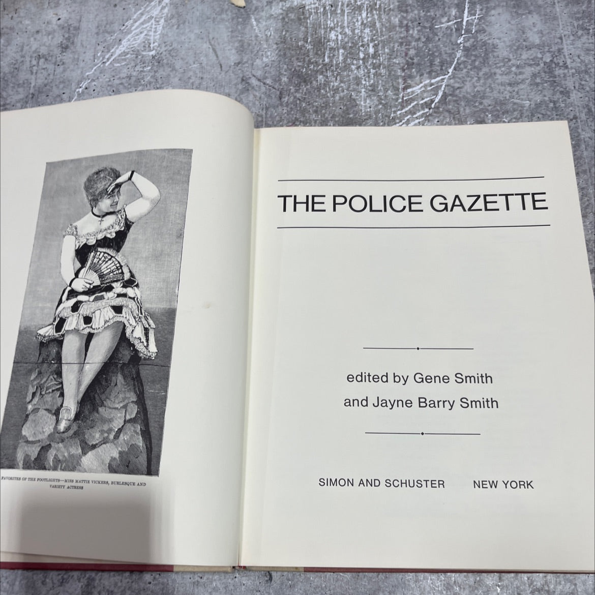 the police gazette book, by Gene Smith, Jayne Barry Smith, 1972 Hardcover image 2