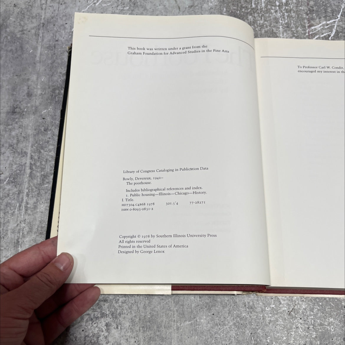 the poorhouse subsidized housing in chicago, 1895-1976 book, by Devereux Bowly, Jr., 1978 Hardcover image 3