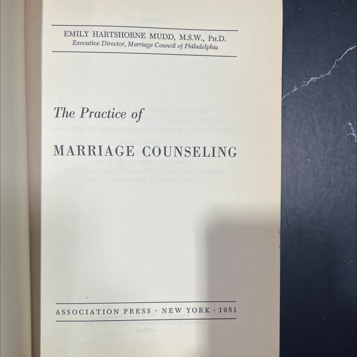 the practice of marriage counseling book, by emily hartshorne mudd, 1951 Hardcover image 2