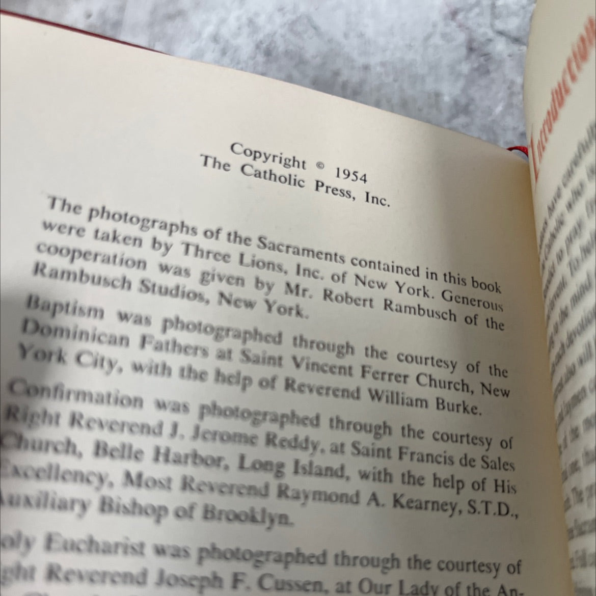 the prayer book book, by reverend john p. o'connell, m. a., s. t. d. and jex martin, m. a., 1958 Leather image 3